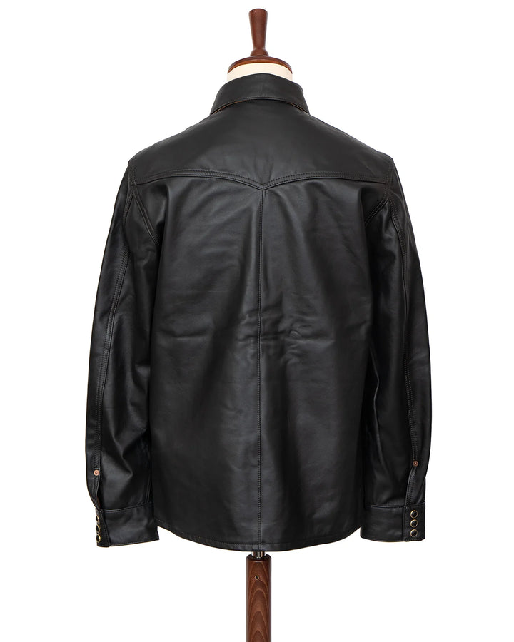 Indigofera Austin Leather Shirt - Black