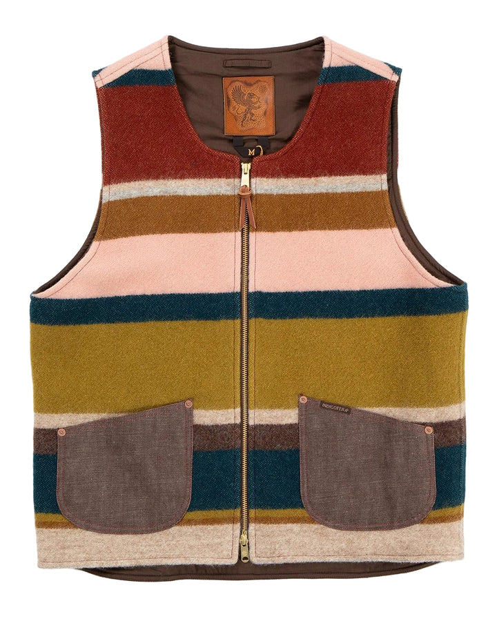 Indigofera - Catskill Striped Wool Blanket Vest ON PREORDER*