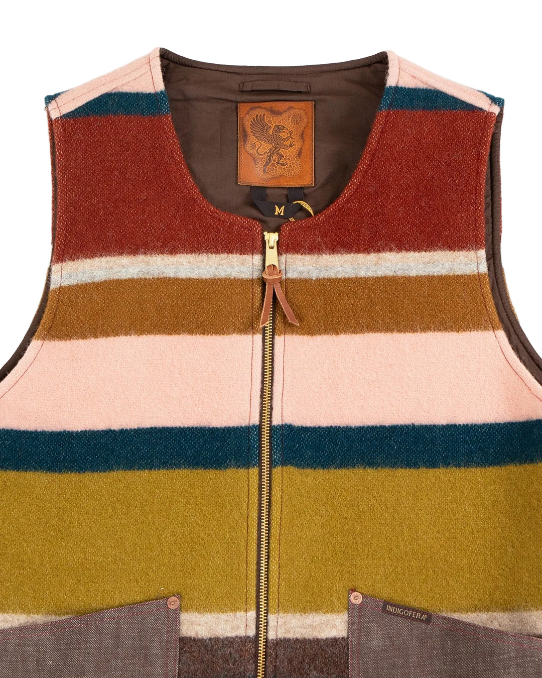 Indigofera - Catskill Striped Wool Blanket Vest ON PREORDER*