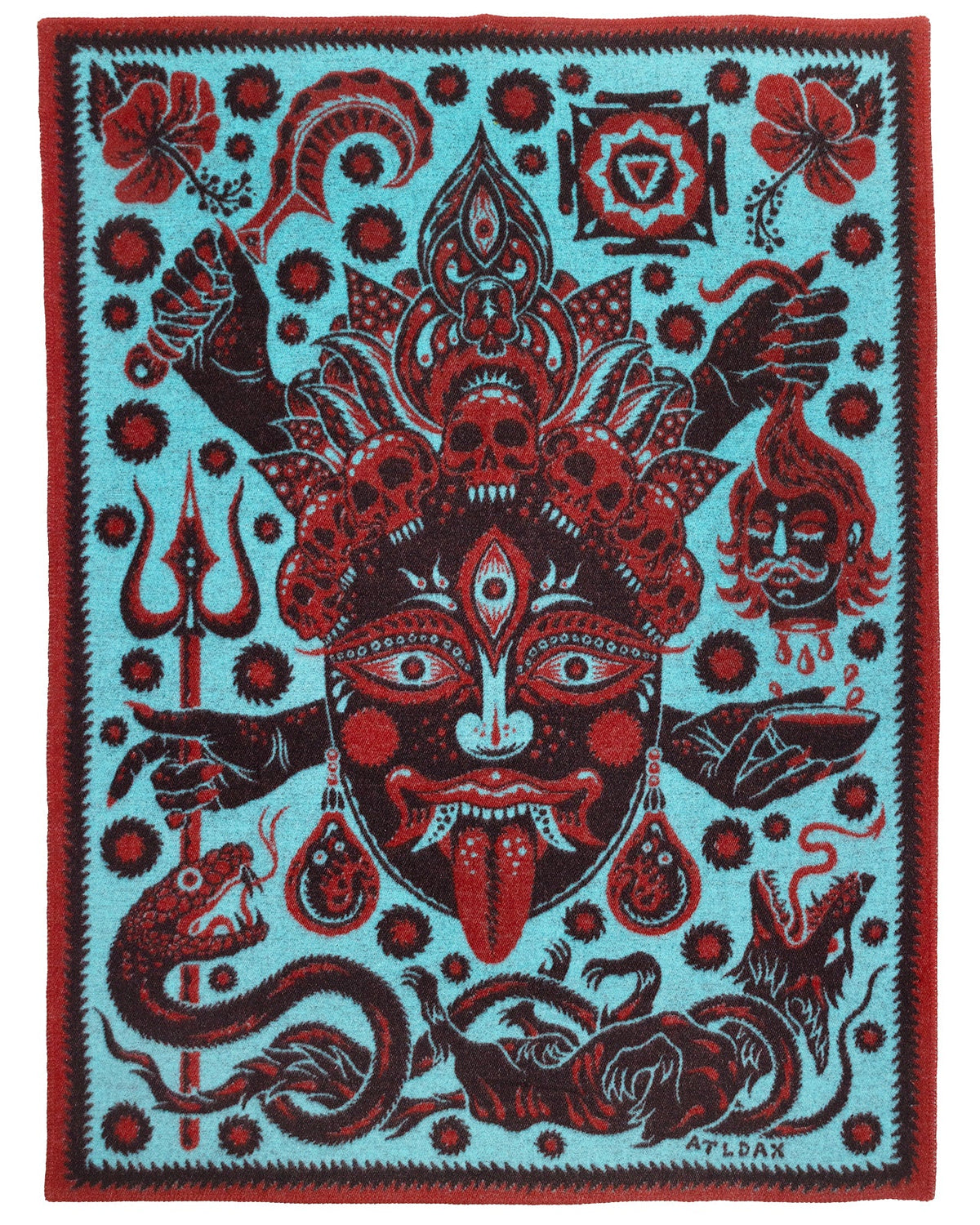Indigofera x Björn Atldax - "Kali" Wool Blanket