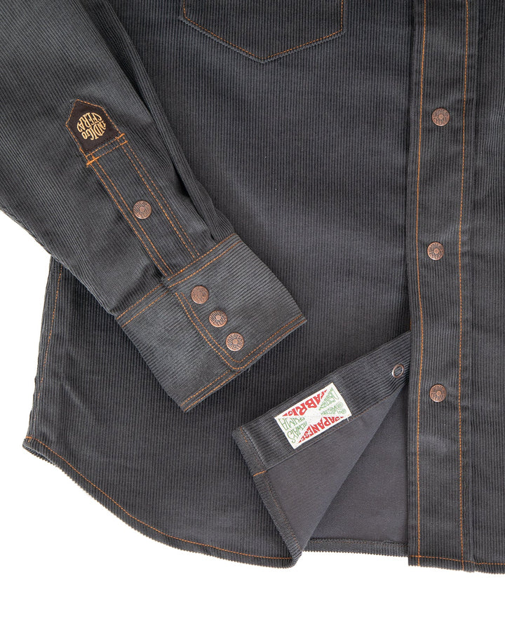 Indigofera Ryman Corduroy Shirt - Steel Grey