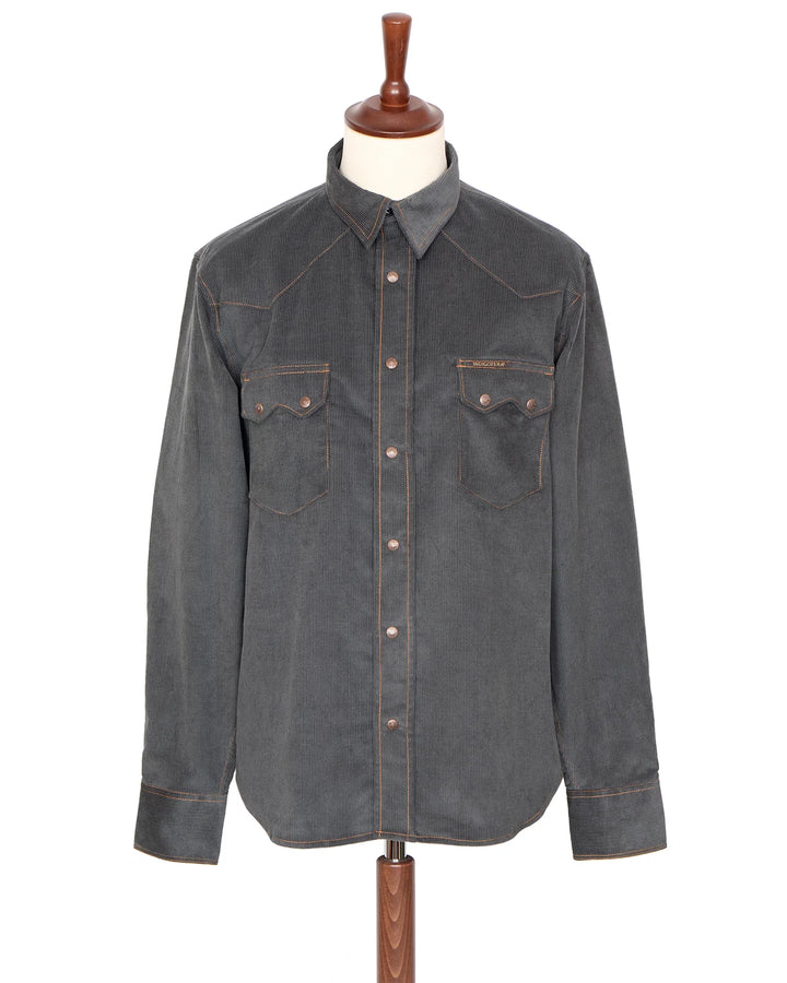 Indigofera Ryman Corduroy Shirt - Steel Grey