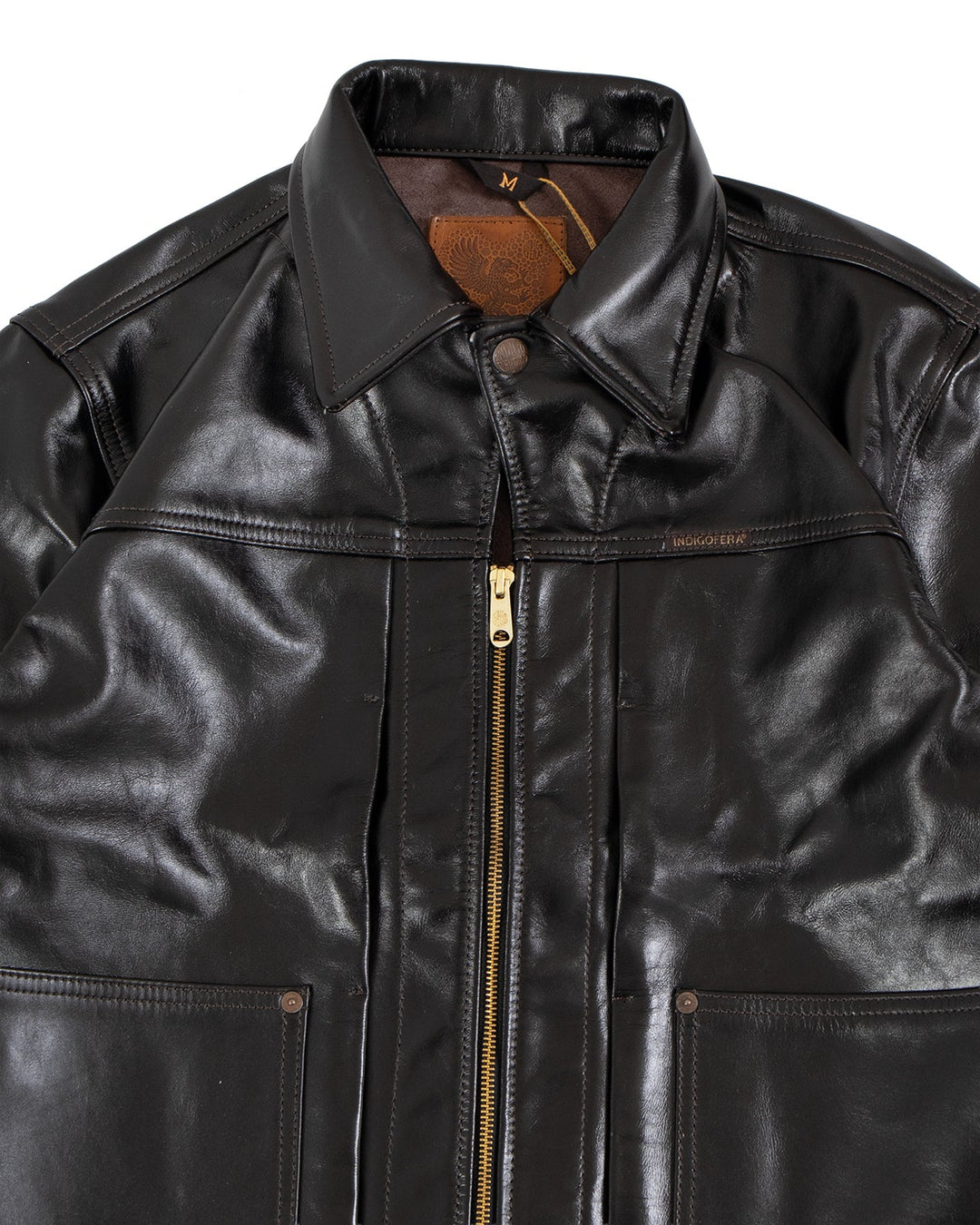 Indigofera - Wibaux Blackish Brown Leather Jacket ON PREORDER*