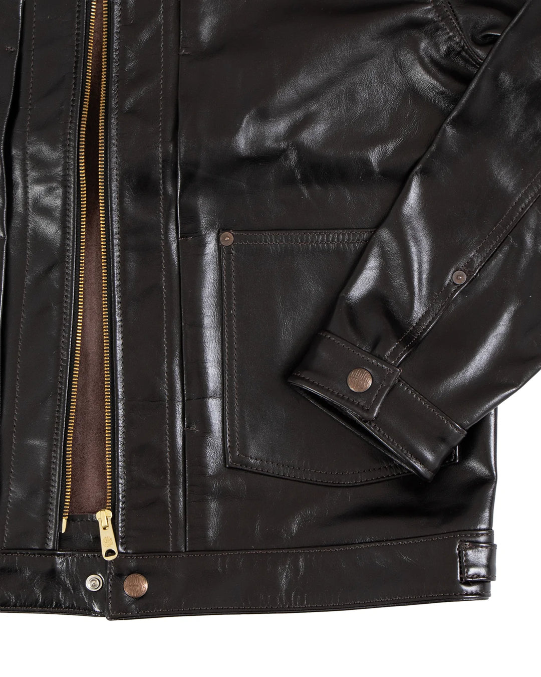 Indigofera - Wibaux Blackish Brown Leather Jacket ON PREORDER*