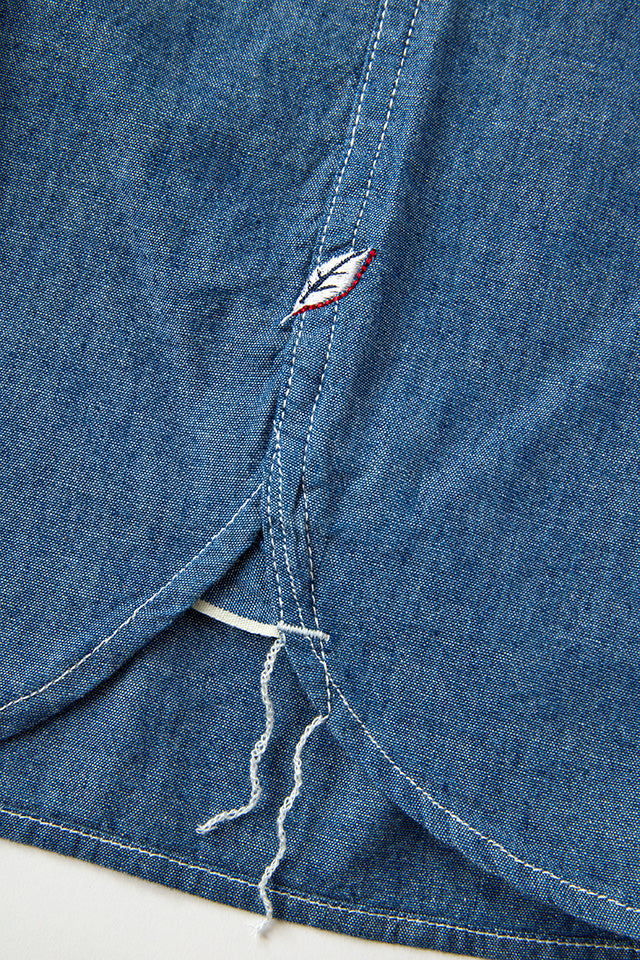 Pure Blue Japan - Chambray Short Sleeve Used Wash Shirt [SS-2243-UW] ON PREORDER*