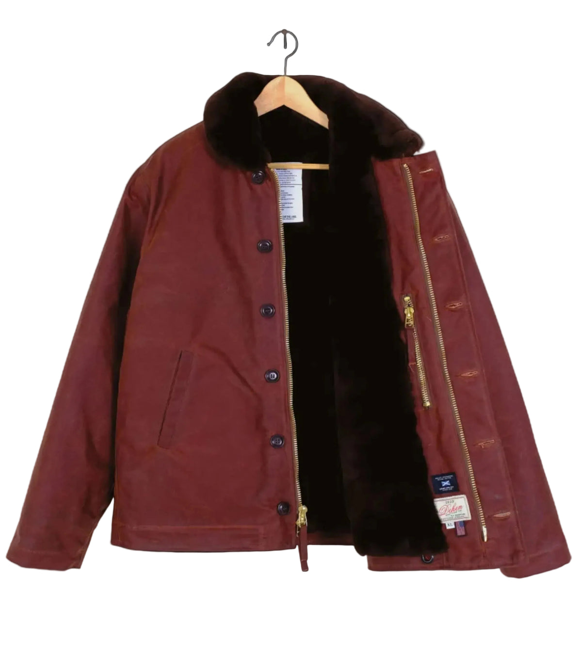 Dehen 1920 - N-1 Waxed Canvas Fig/Brown Deck Jacket ON PREORDER*