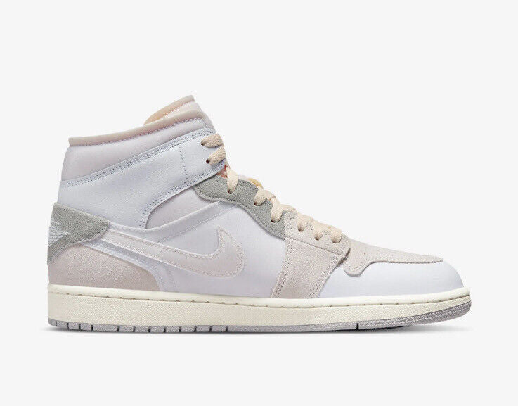 Nike Air Jordan 1 Mid SE Craft Inside Out White Grey (GS) - DQ3726 100