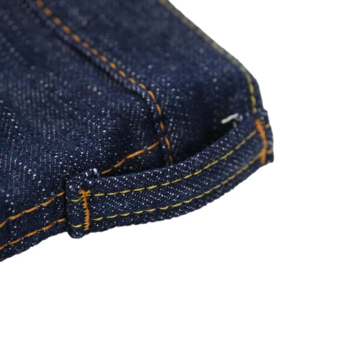 Pure Blue Japan - Men's Woven 15oz Kasuri Denim Jeans Relaxed Tapered Wash [KS-15oz-019]