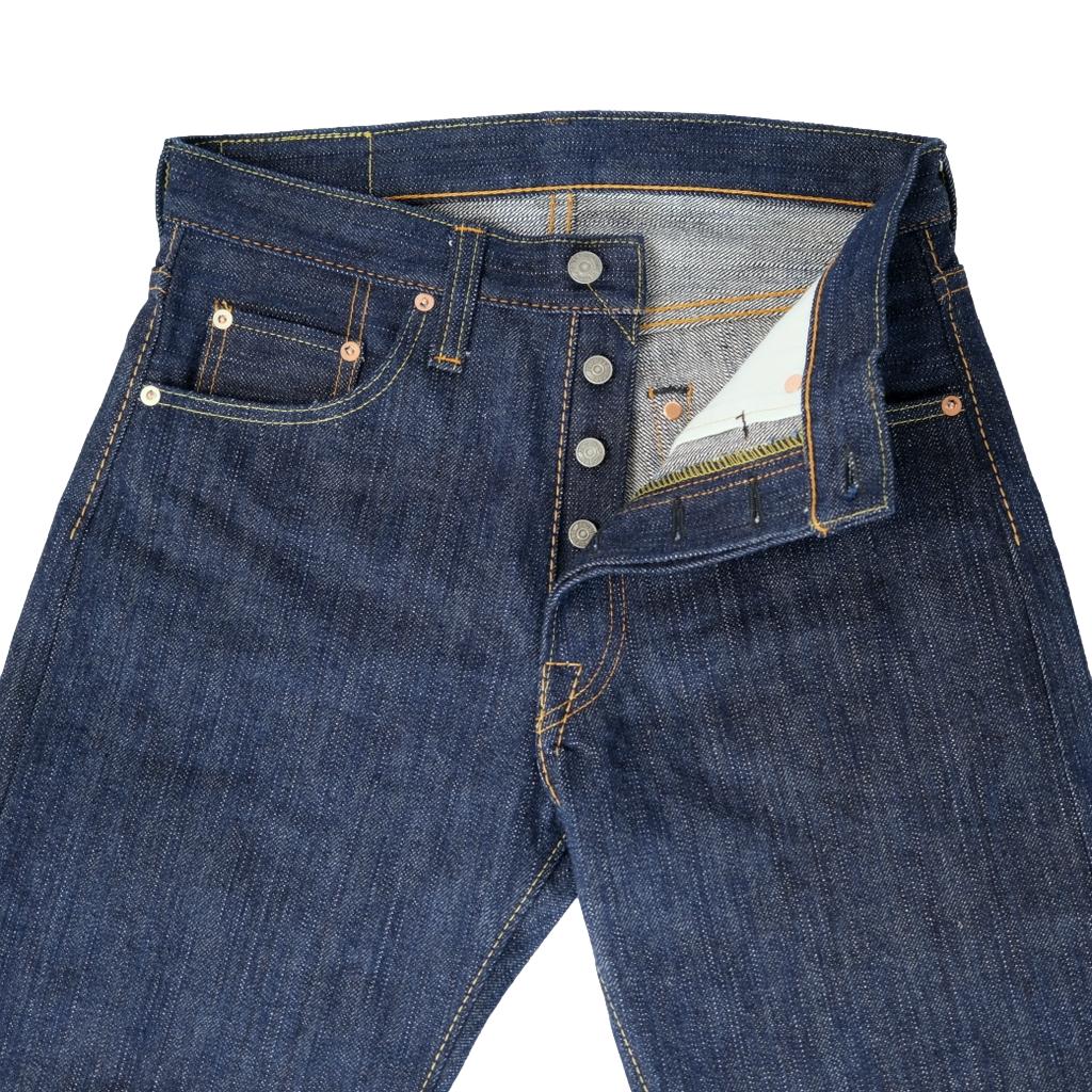 Pure Blue Japan - Men's Woven 15oz Kasuri Denim Jeans Relaxed Tapered Wash [KS-15oz-019]
