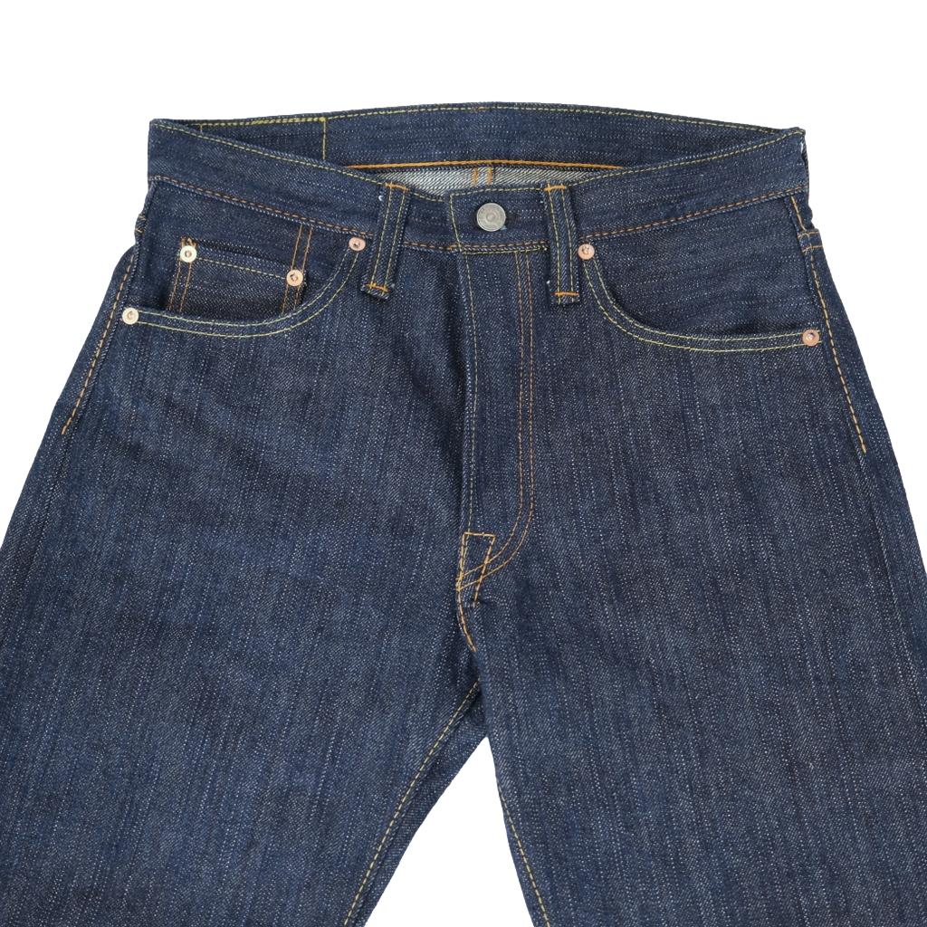 Pure Blue Japan - Men's Woven 15oz Kasuri Denim Jeans Relaxed Tapered Wash [KS-15oz-019]