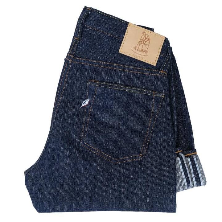 Pure Blue Japan - Men's Woven 15oz Kasuri Denim Jeans Slim Tapered Wash [KS-15oz-013]