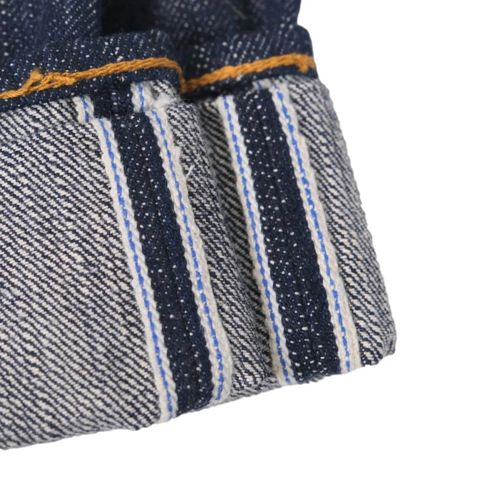 Pure Blue Japan - Men's Woven 15oz Kasuri Denim Jeans Relaxed Tapered Wash [KS-15oz-019]
