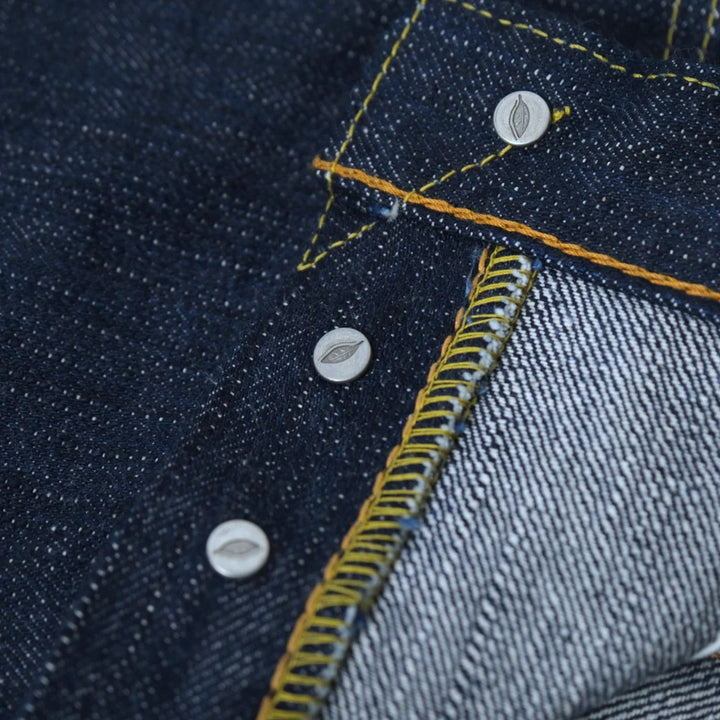 Pure Blue Japan - Men's Woven 15oz Kasuri Denim Jeans Slim Tapered Wash [KS-15oz-013]