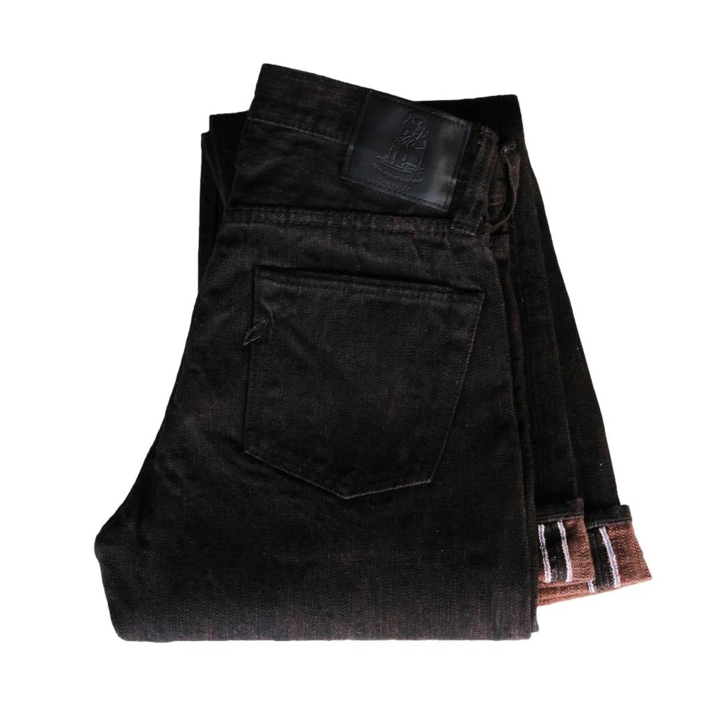 Pure Blue Japan - 15oz Extra Slub Denim Jeans Relaxed Tapered Wash Black [PER-EX-019-BK]