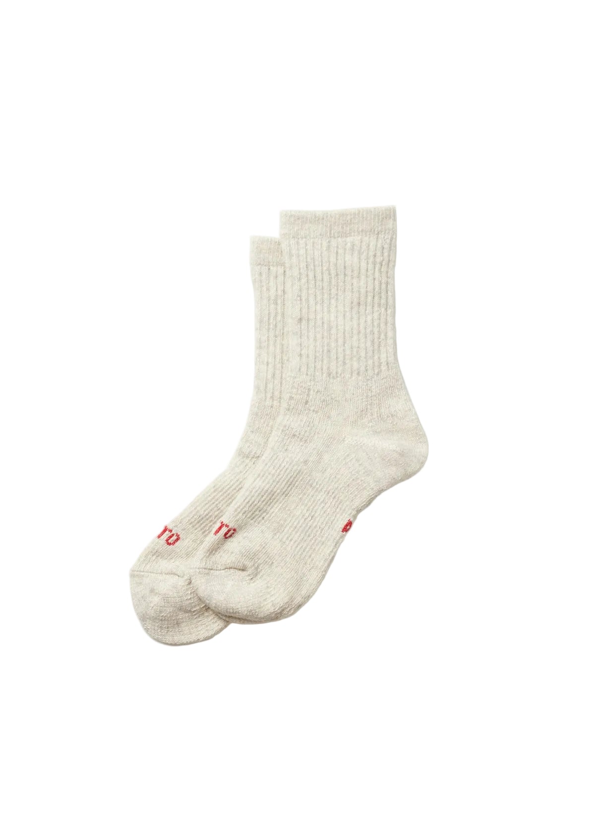 Rototo - Double Face Mini Crew Socks Light Grey [R1508]