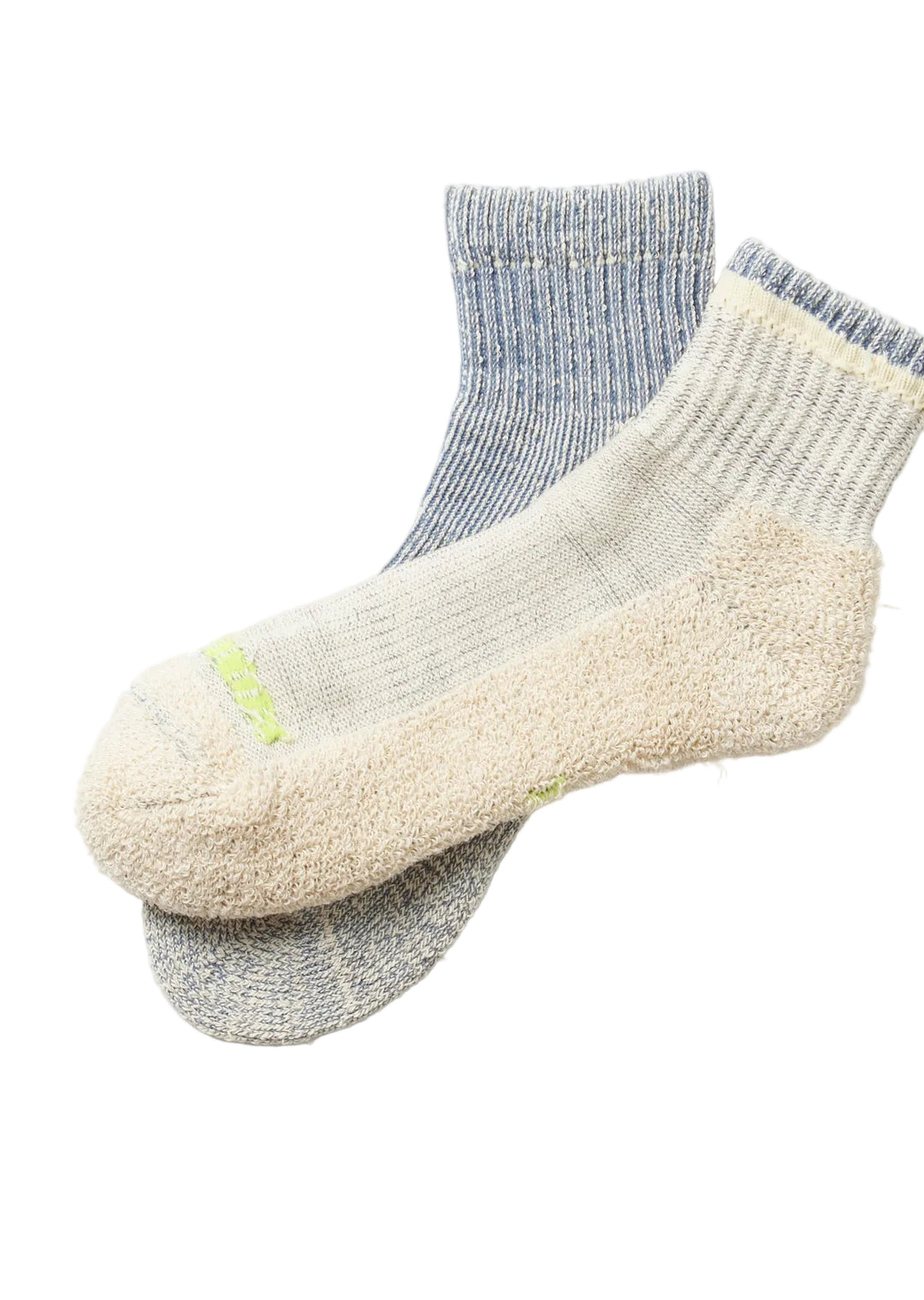 Rototo - Hemp/Organic Pile Ankle Socks Blue [R1509]