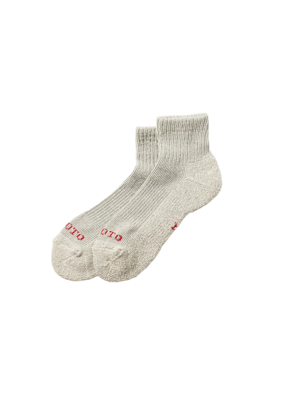 Rototo - Hemp/Organic Pile Ankle Socks Grey [R1509]