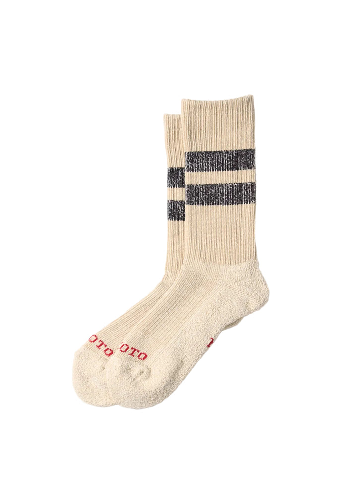 Rototo - Pile Stripe Marl Crew Socks [R1589]