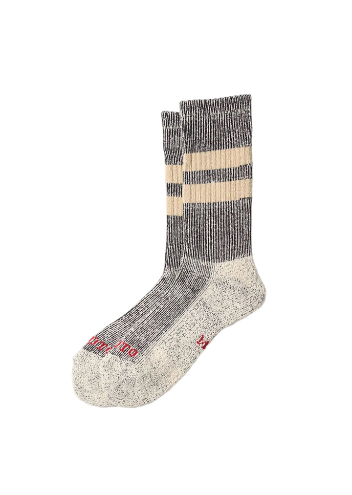 Rototo - Pile Stripe Marl Crew Socks [R1589]