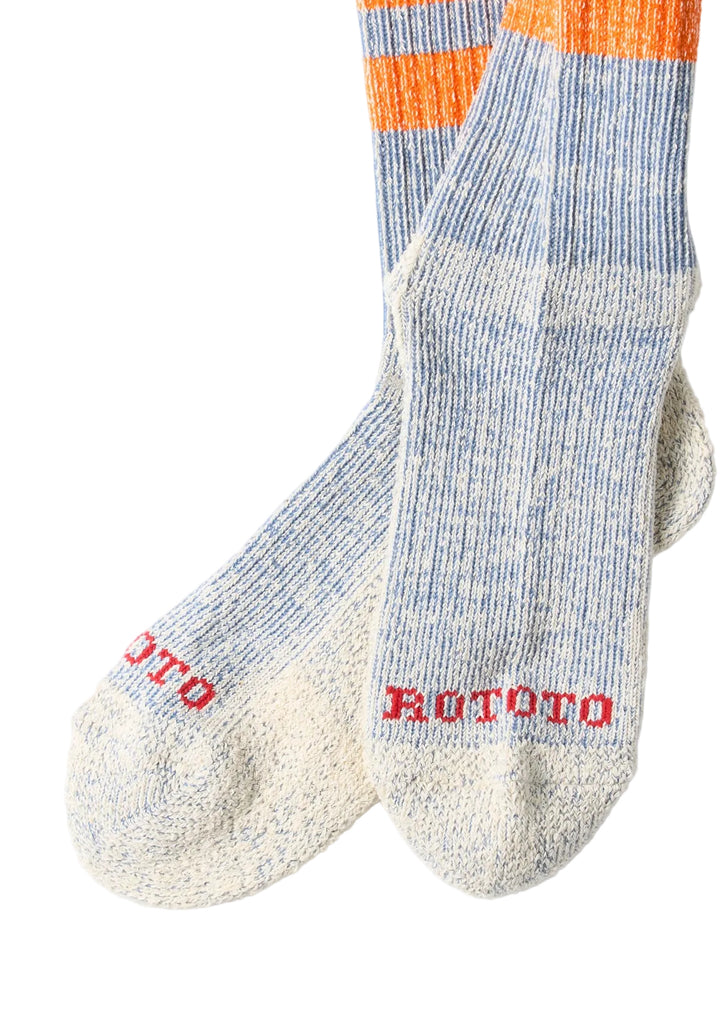 Rototo - Pile Stripe Marl Crew Socks [R1589]