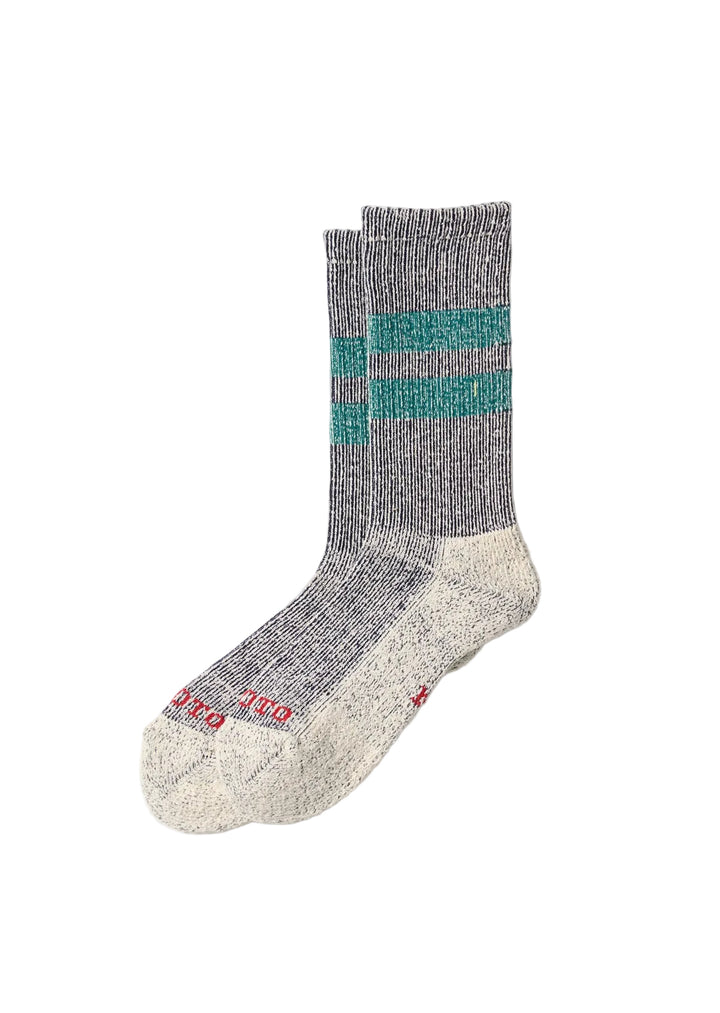 Rototo - Pile Stripe Marl Crew Socks [R1589]