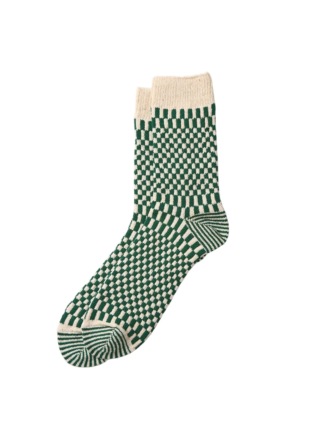 Rototo - Checkerboard Pattern Socks Green [R1621] COMING SOON*