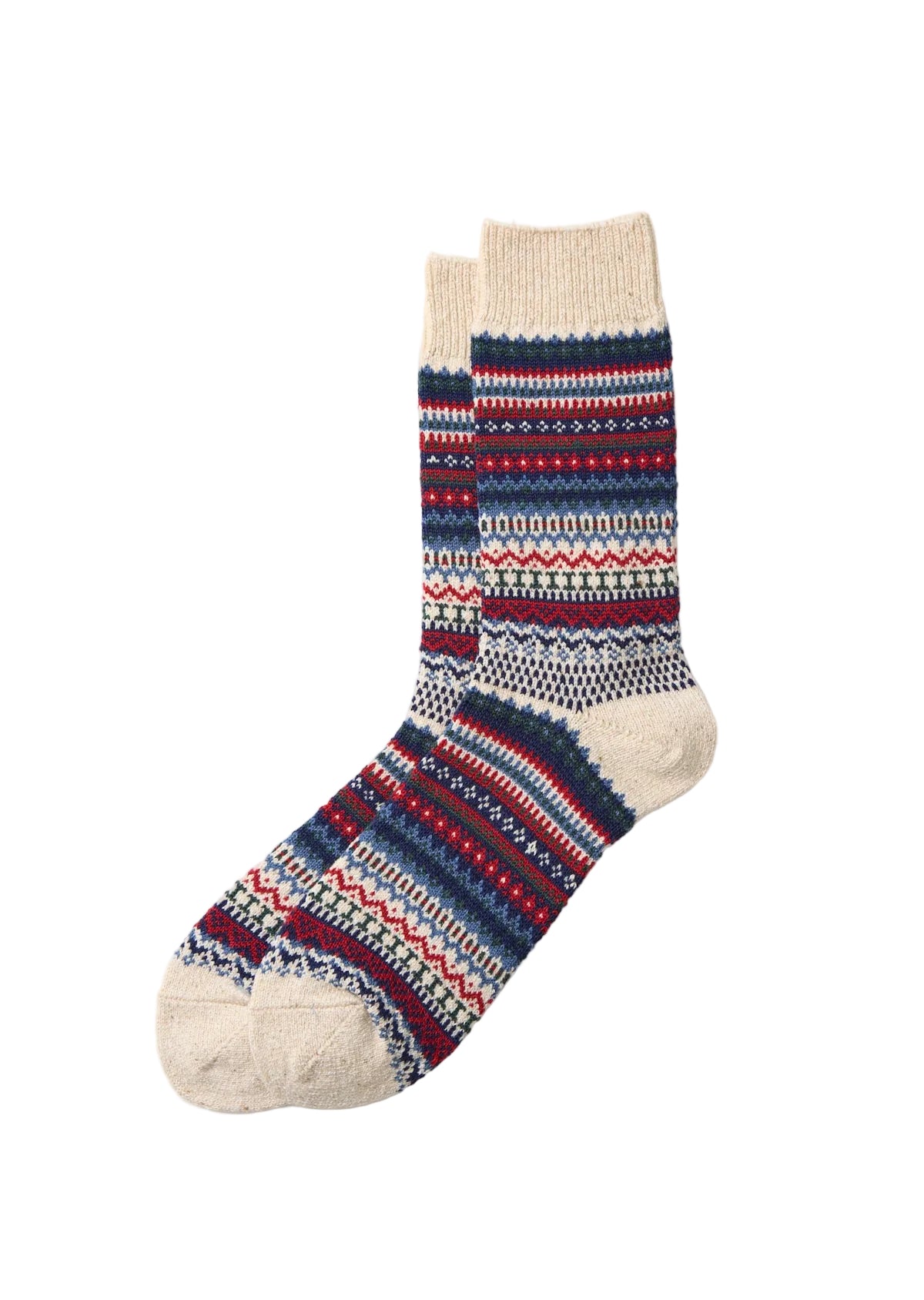 Rototo Nordic Pattern Socks - Ivory [R1630]