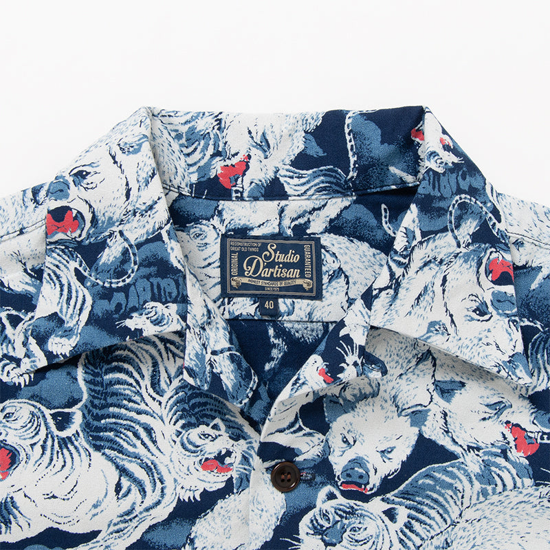 Studio D'Artisan Hyakbuta Aloha Shirt [SP-091] - Indigo