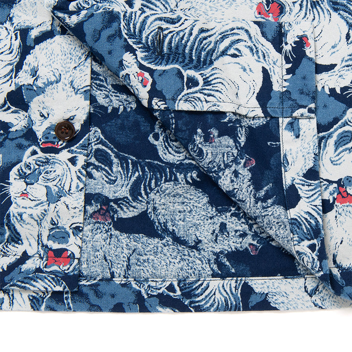 Studio D'Artisan Hyakbuta Aloha Shirt [SP-091] - Indigo