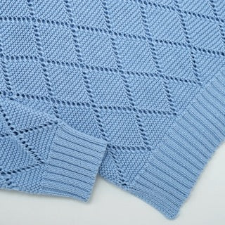 Outclass Crochet Crewneck - Sky Blue