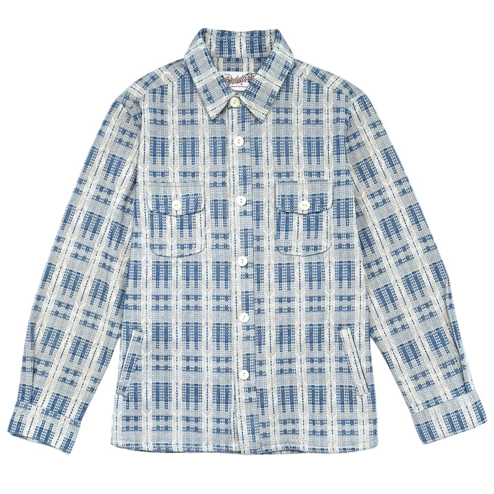 Outclass - Sashiko Blanket Overshirt Light Blue [3726]