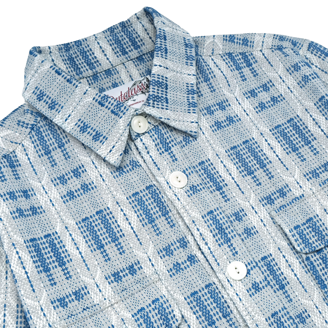 Outclass - Sashiko Blanket Overshirt Light Blue [3726]