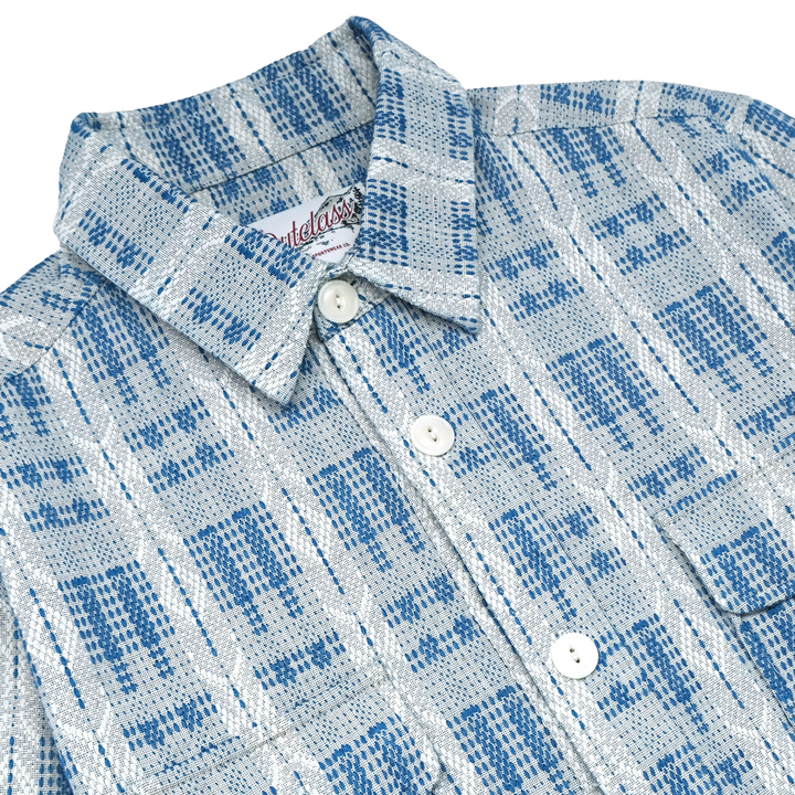 Outclass - Sashiko Blanket Overshirt Light Blue [3726]