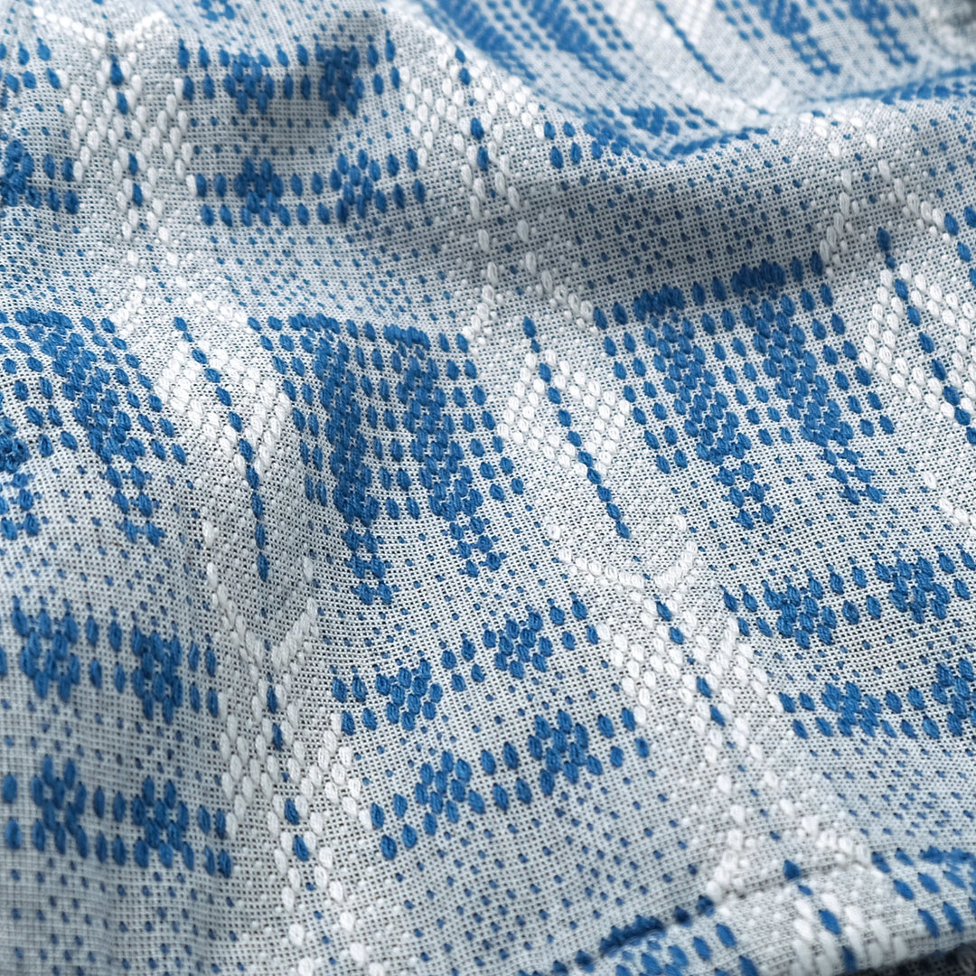 Outclass - Sashiko Blanket Overshirt Light Blue [3726]