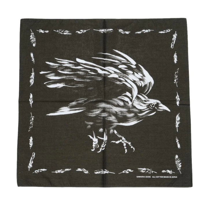 Samurai Yatagarasu Crow Bandana - Olive [SJ-BANDANA-02]