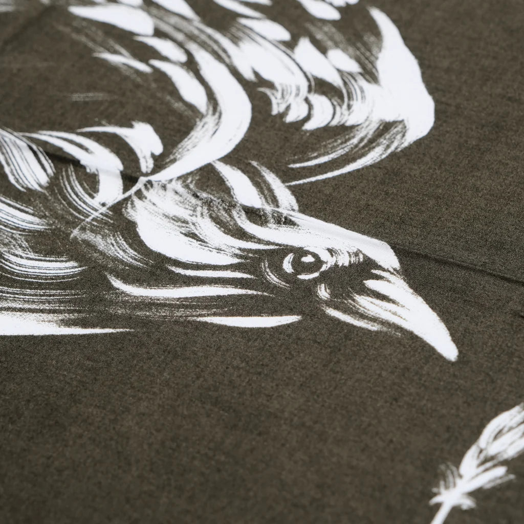 Samurai Yatagarasu Crow Bandana - Olive [SJ-BANDANA-02]