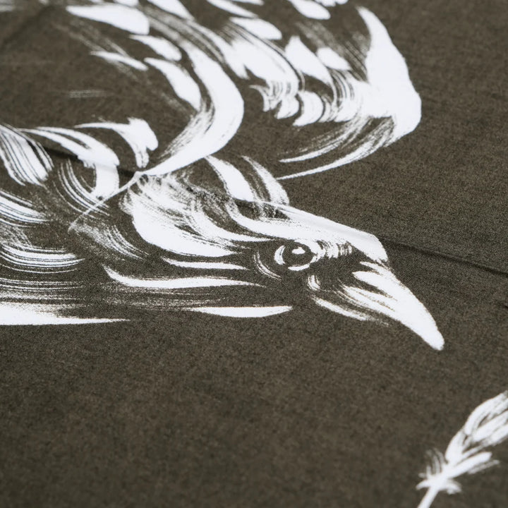 Samurai Yatagarasu Crow Bandana - Olive [SJ-BANDANA-02]