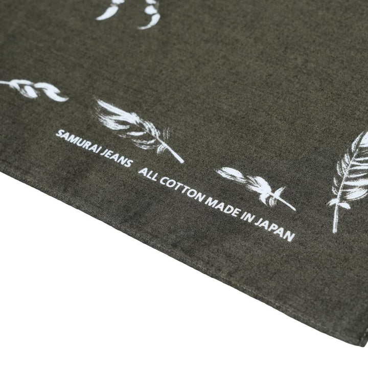 Samurai Yatagarasu Crow Bandana - Olive [SJ-BANDANA-02]