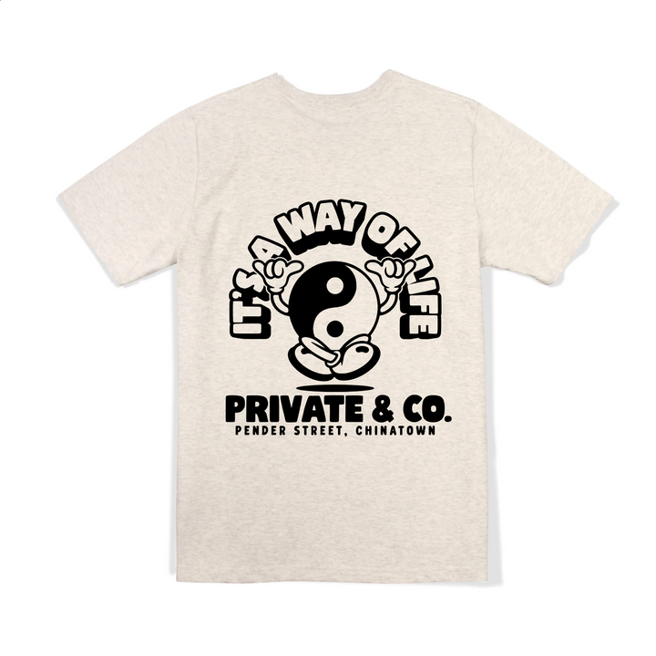 Private & Co. "Way Of Life" Tee - Oatmeal