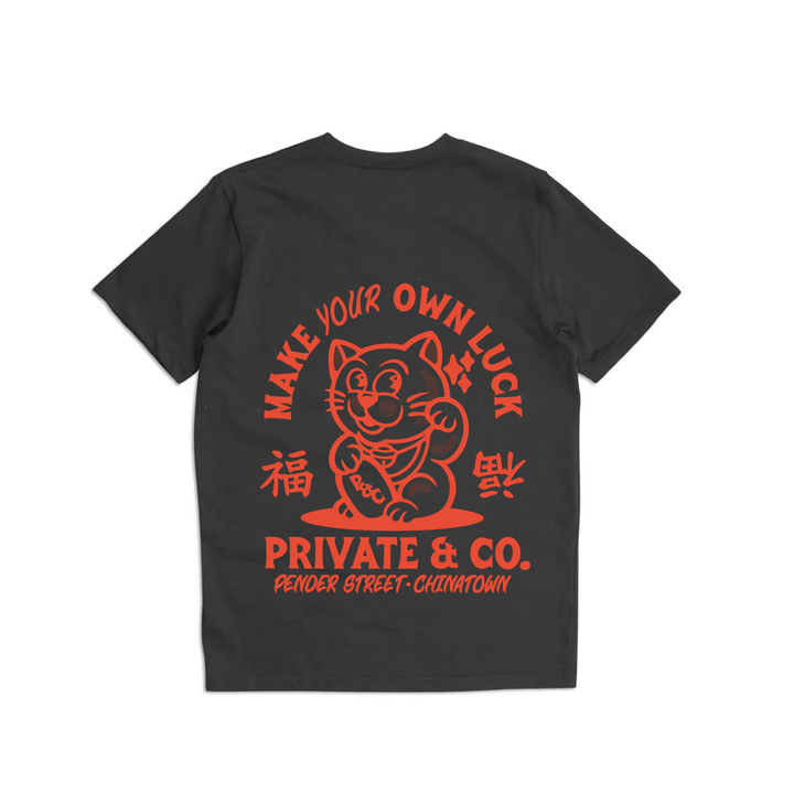 Private & Co. "Lucky Cat" Tee - Black
