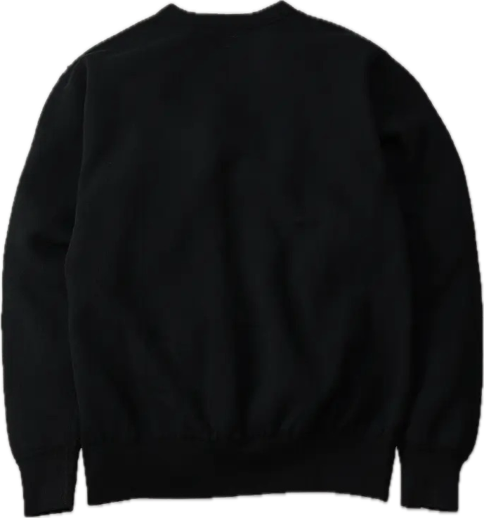 The Flat Head Plain Crewneck - Black [FN-SWC-301]