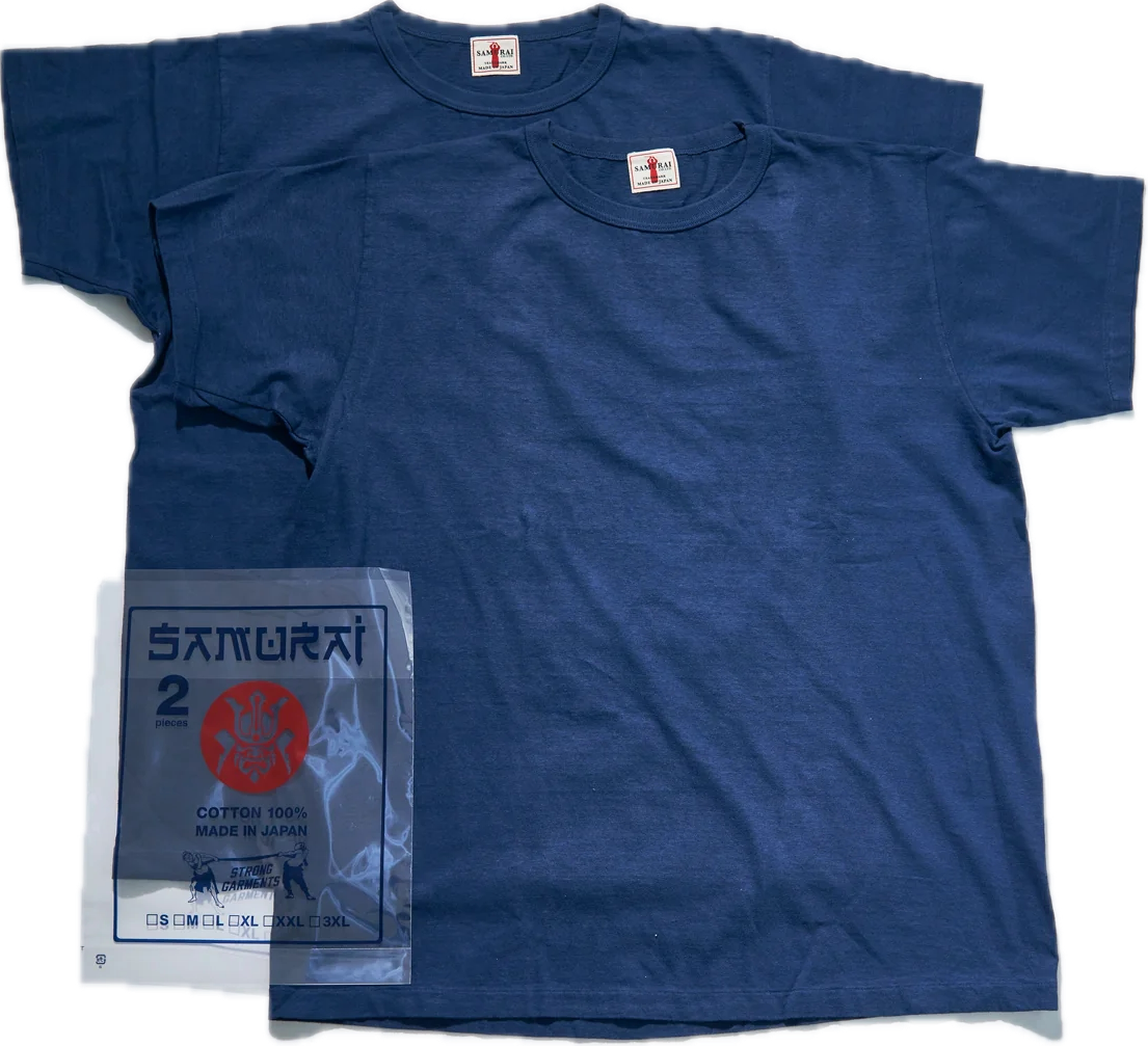 Samurai - Medium Weight 2-Pack T-Shirts Navy [SJ2PST-CREW]