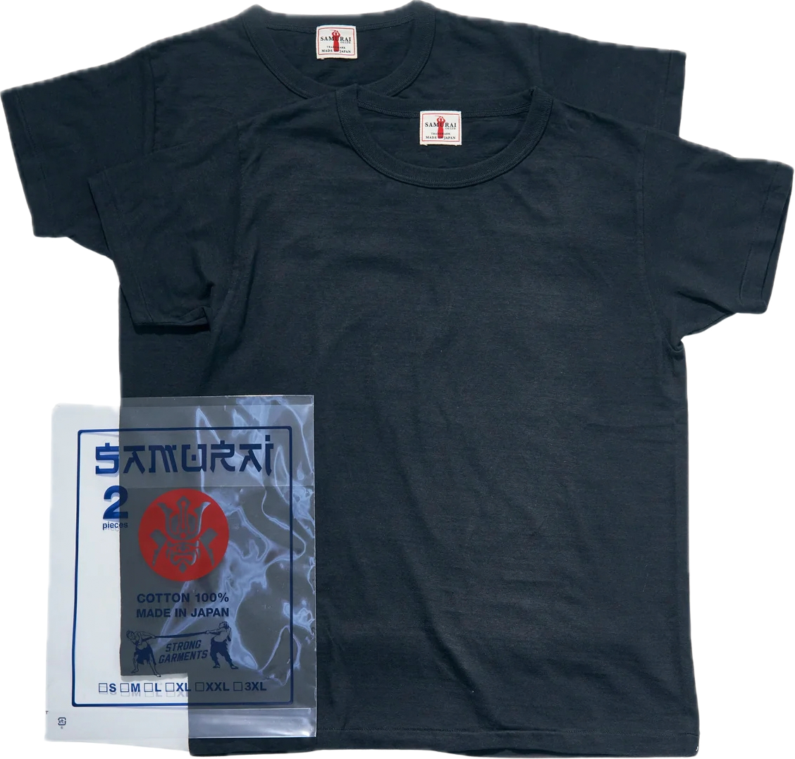 Samurai - Medium Weight 2-Pack T-Shirts Black [SJ2PST-CREW]