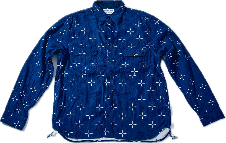 Samurai - Narihirabishi Goldfish Pattern Jacquard Work Shirt [SSS25-02] ON PREORDER*
