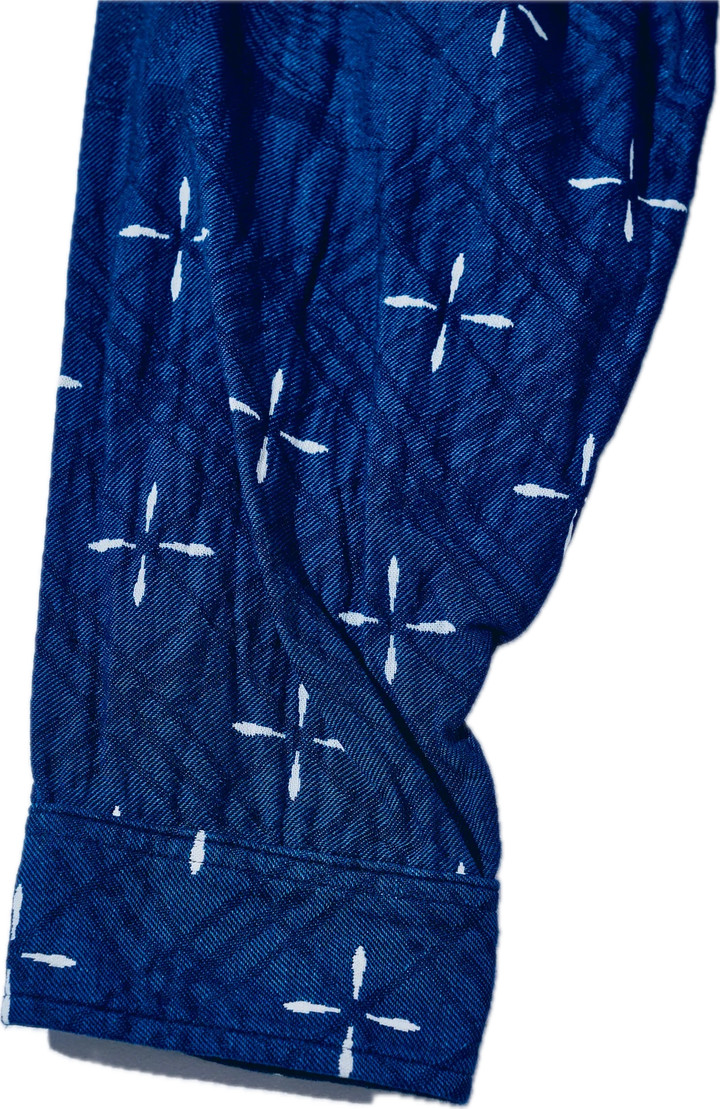 Samurai - Narihirabishi Goldfish Pattern Jacquard Work Shirt [SSS25-02] ON PREORDER*