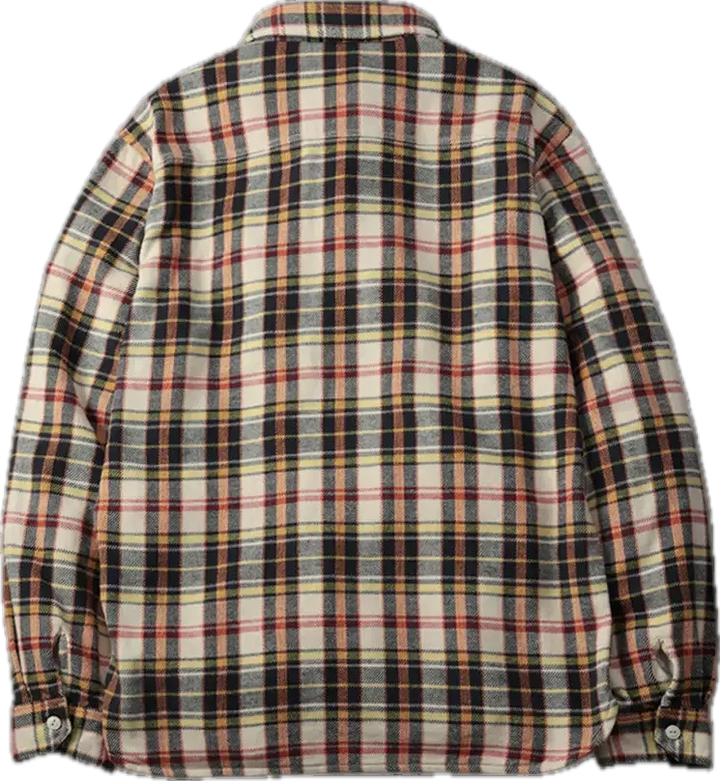 The Flat Head - Check Flannel Work Shirt Ivory [FN-SNR-014L] ON PREORDER*