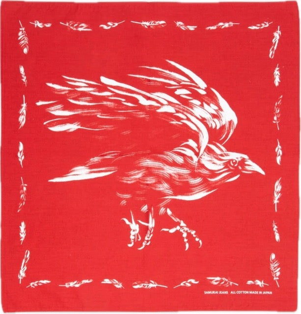 Samurai Yatagarasu Crow Bandana - Red [SJ-BANDANA-02H]