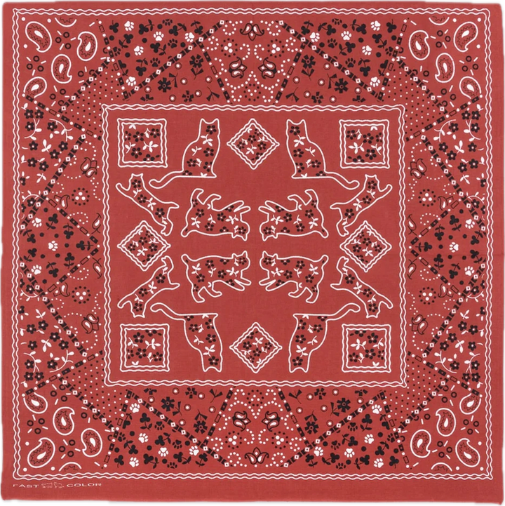 TCB Two Cats Bandana - Red ON PREORDER*