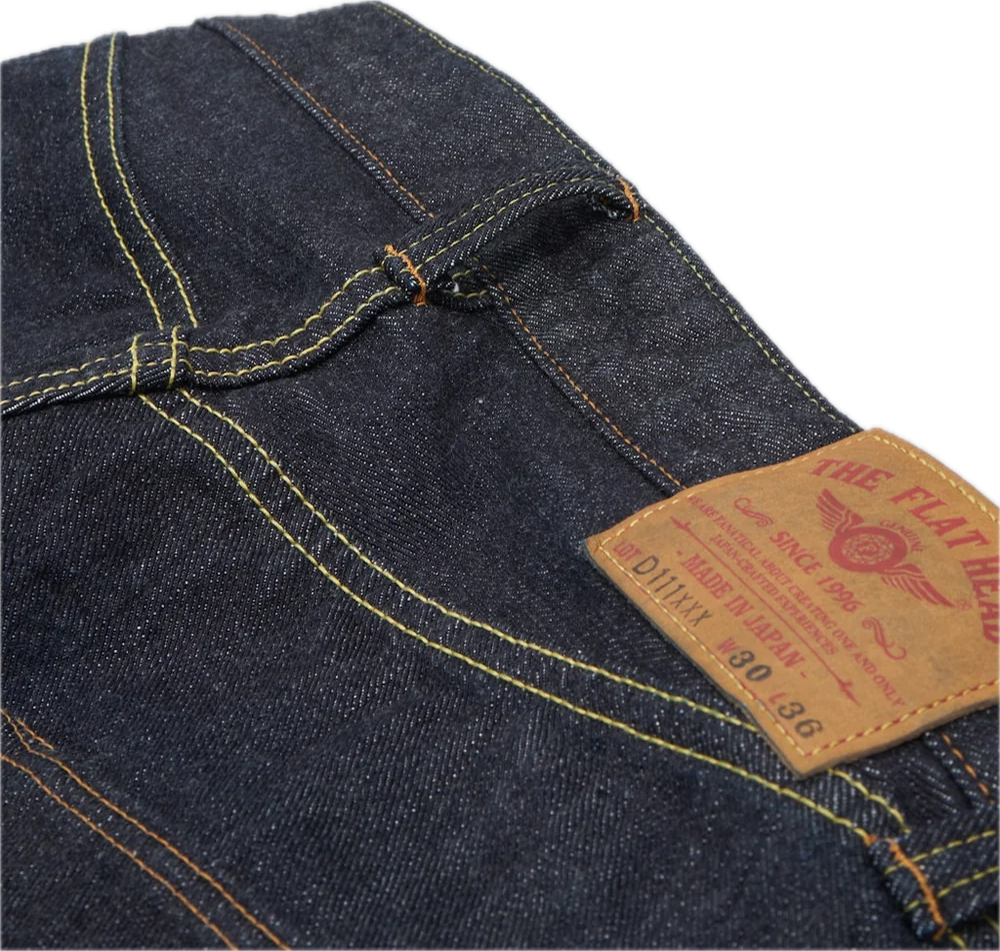The Flat Head 14.5oz Wide Straight Denim Jeans - [FN-D111]