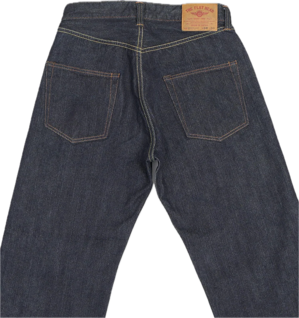 The Flat Head 14.5oz Wide Straight Denim Jeans - [FN-D111]
